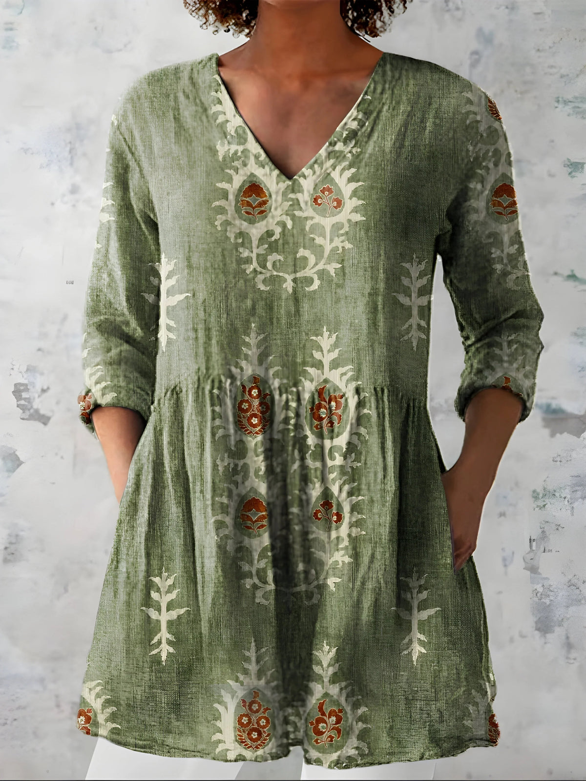 Willow | V-Neck Long Blouse
