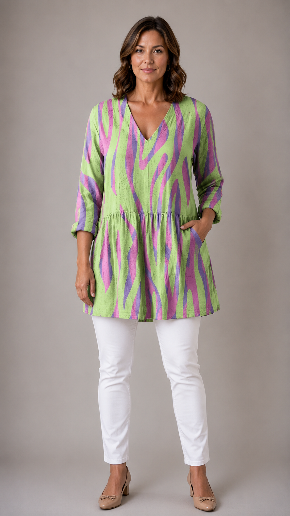 Lyla | V-Neck Long Blouse