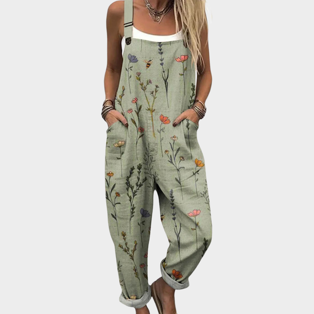 Floral Garden Print Overalls for a Vibrant Outdoor Look