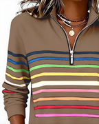 Raina™ Striped Zip-Up Hoodie