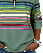 Raina™ Striped Zip-Up Hoodie