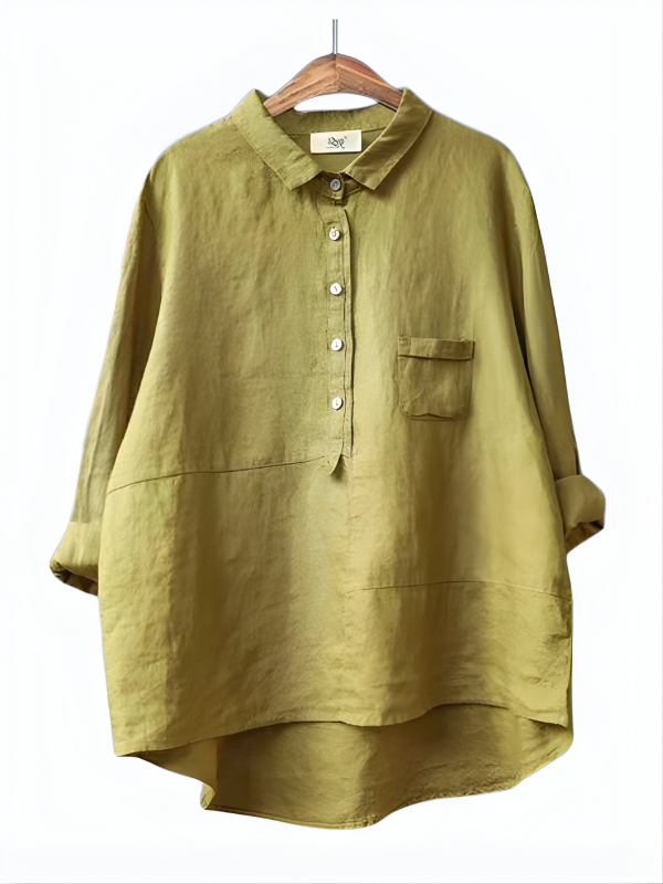 Stella™ Women's Long Sleeve Linen Blouse