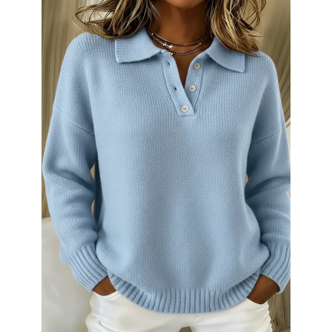 Avianna™ Button-Up Collared Knit Sweater