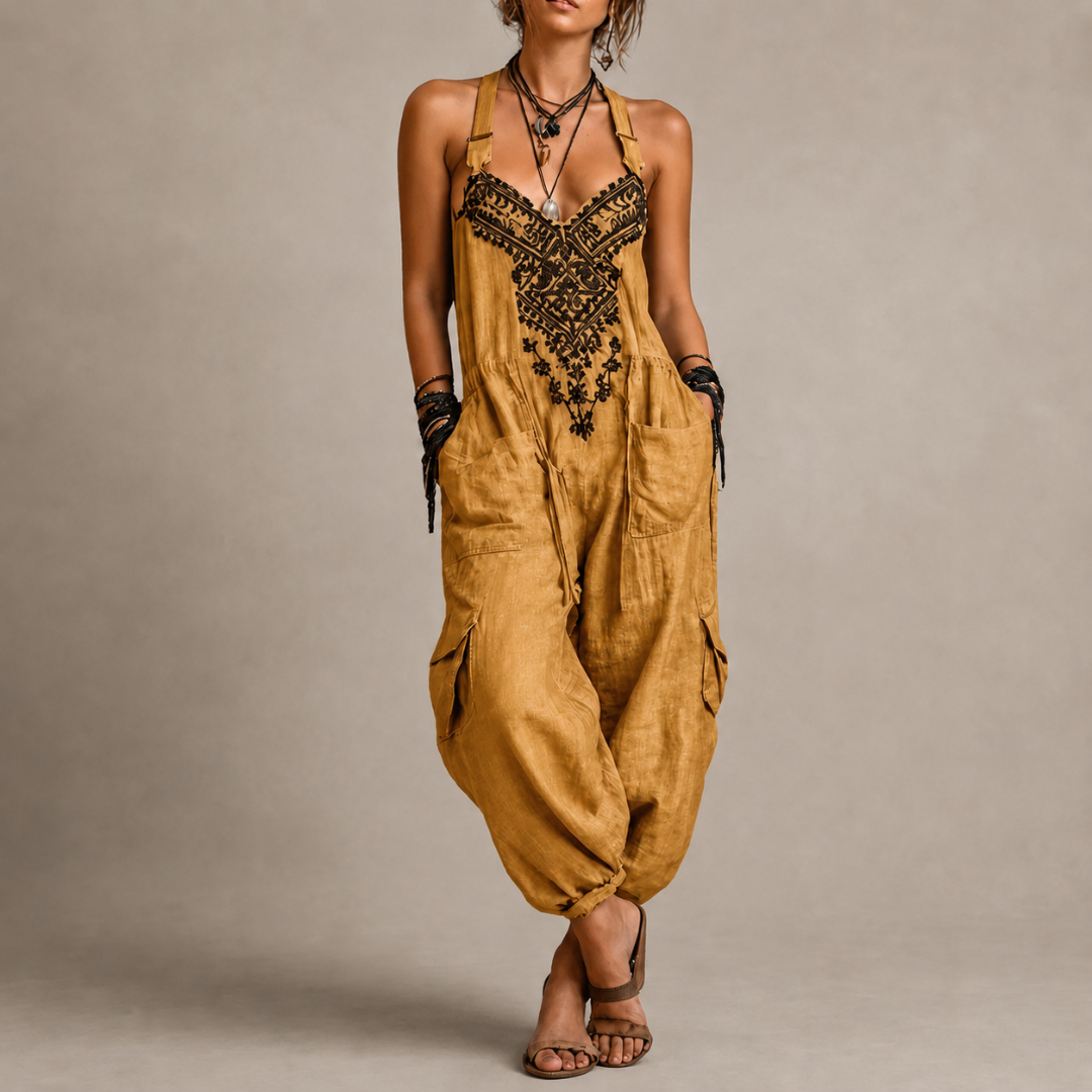Frances™ Bohemian Embroidered Maxi Jumpsuit