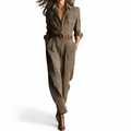 Cassia™ Elegant Tailored Jumpsuit with Belted Waist