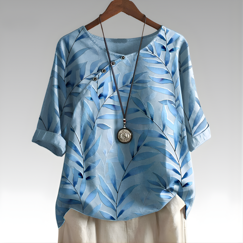 Lusette™ Nature-Inspired Top with Button Accents