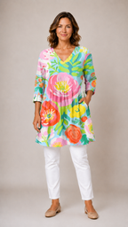 Valerie | V-Neck Long Blouse