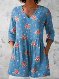 Lucia | V-Neck Long Blouse