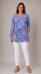 Josie | V-Neck Long Blouse
