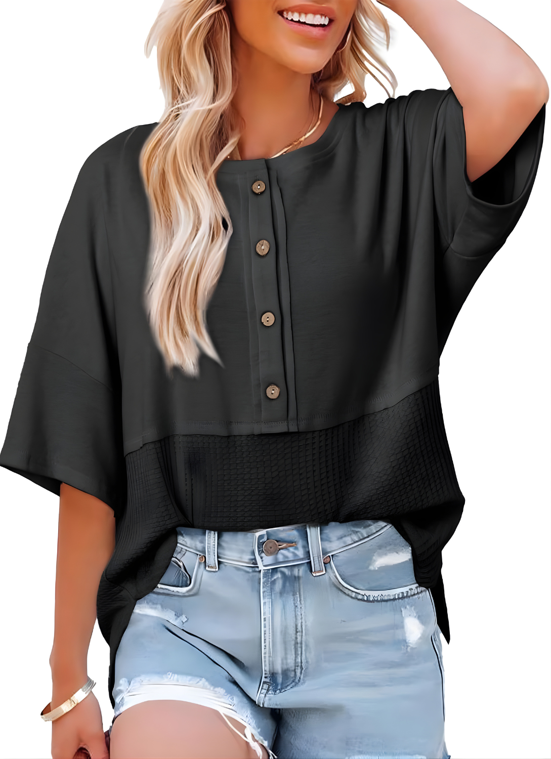 Hazel™ Relaxed Fit Button-Up Shirt