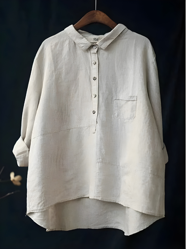Stella™ Women's Long Sleeve Linen Blouse