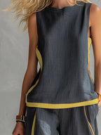 Leslie™ Elegant Linen Two-Piece Set