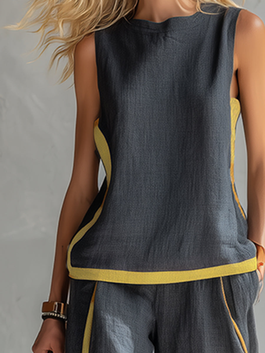 Leslie™ Elegant Linen Two-Piece Set