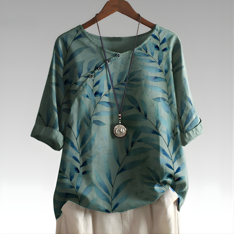 Lusette™ Nature-Inspired Top with Button Accents