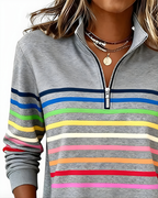 Raina™ Striped Zip-Up Hoodie
