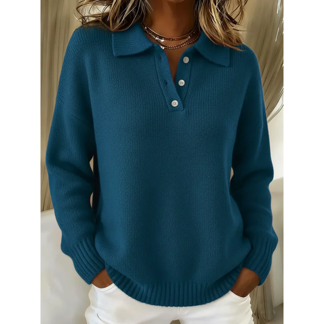 Avianna™ Button-Up Collared Knit Sweater