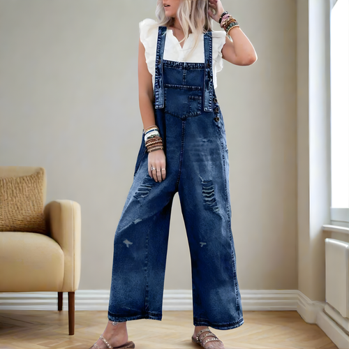 Ariyah™ Vintage Wash Adjustable Utility Jumpsuit