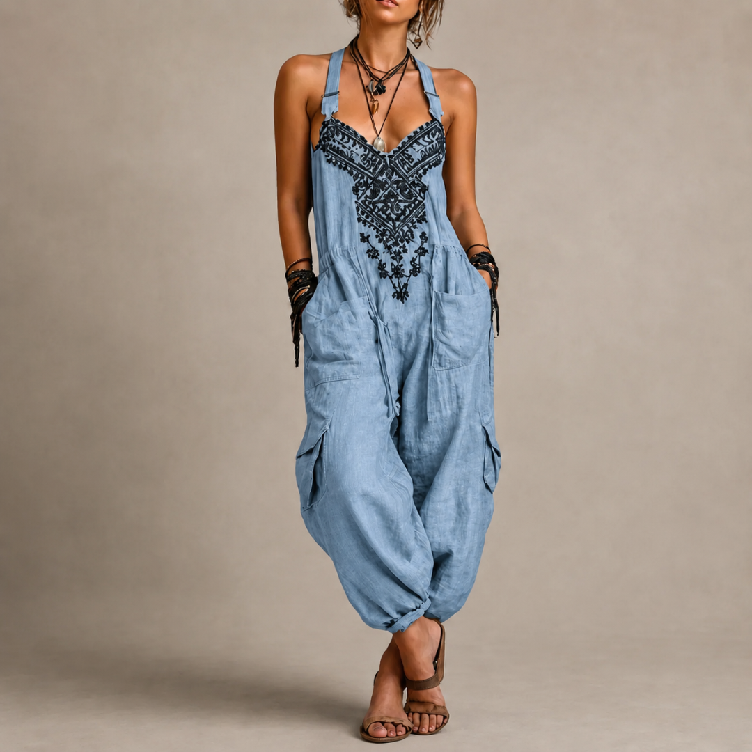 Frances™ Bohemian Embroidered Maxi Jumpsuit