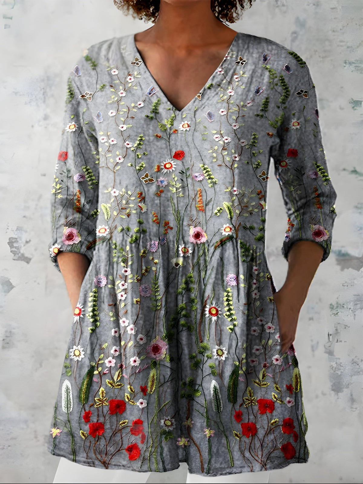 Willow | V-Neck Long Blouse
