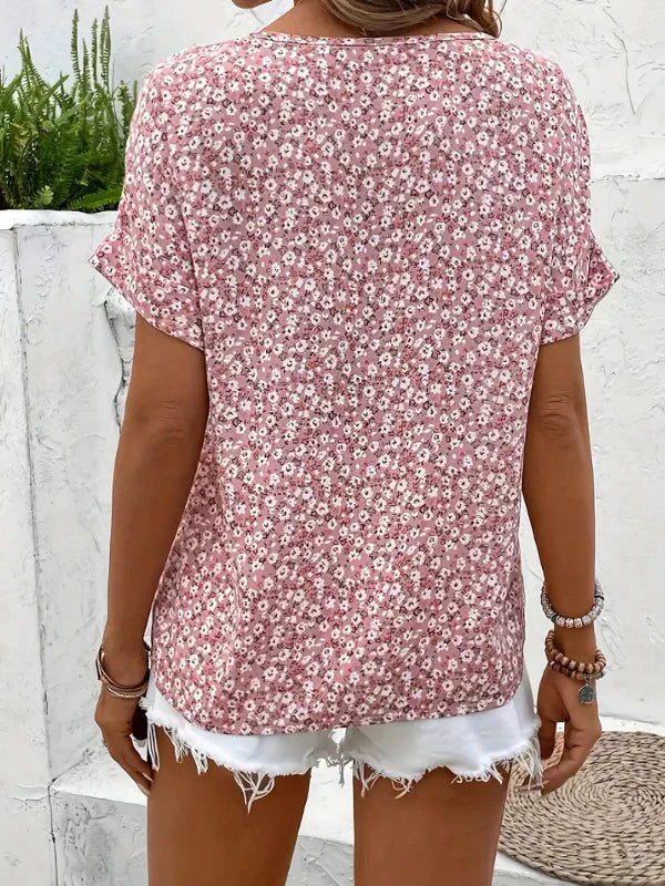 Amira™ - Floral Print Button-Up Shirt