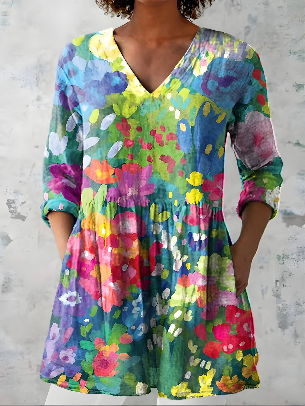 Willow | V-Neck Long Blouse