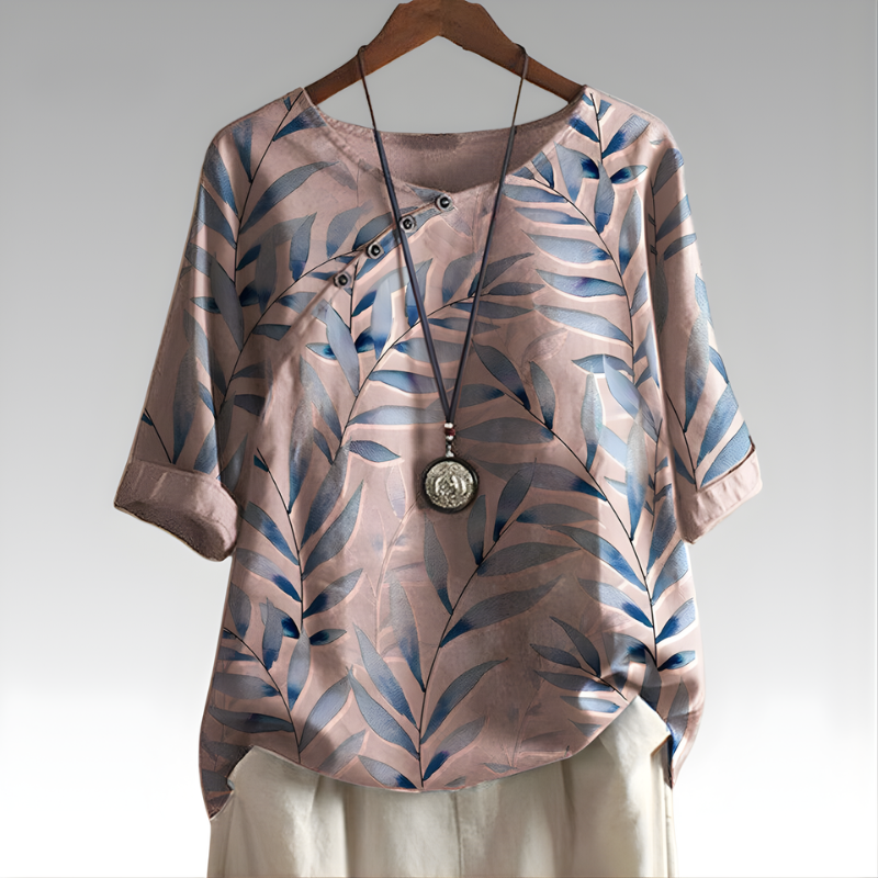Lusette™ Nature-Inspired Top with Button Accents