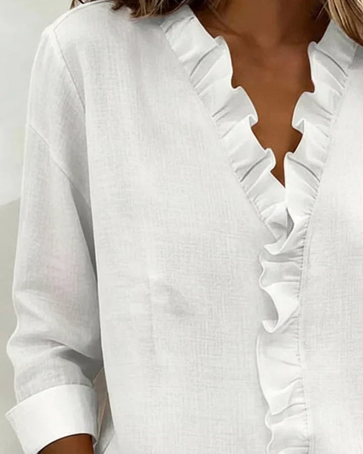 Lottie™ V-Neck Ruffle Blouse