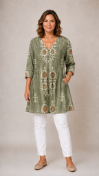 Everly | V-Neck Long Blouse