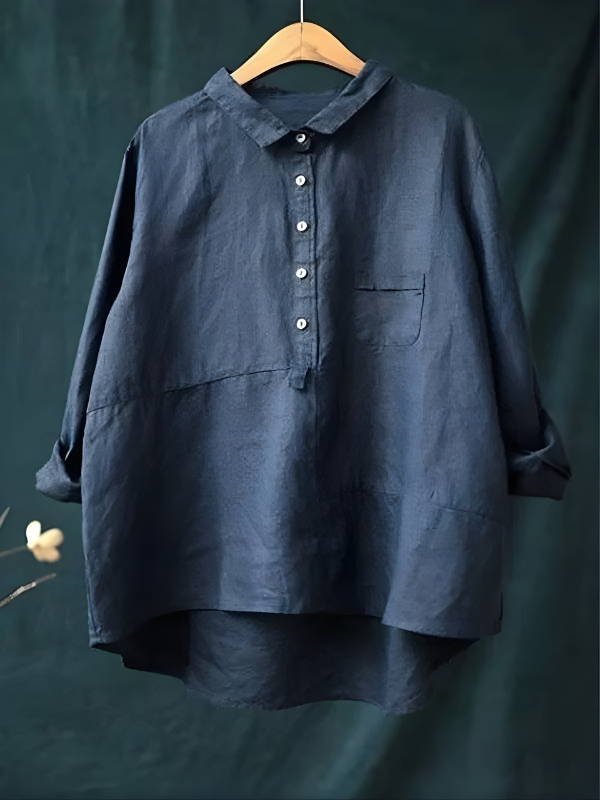 Stella™ Women's Long Sleeve Linen Blouse