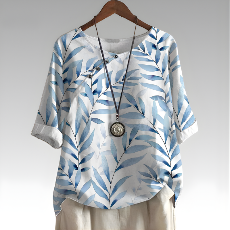 Lusette™ Nature-Inspired Top with Button Accents