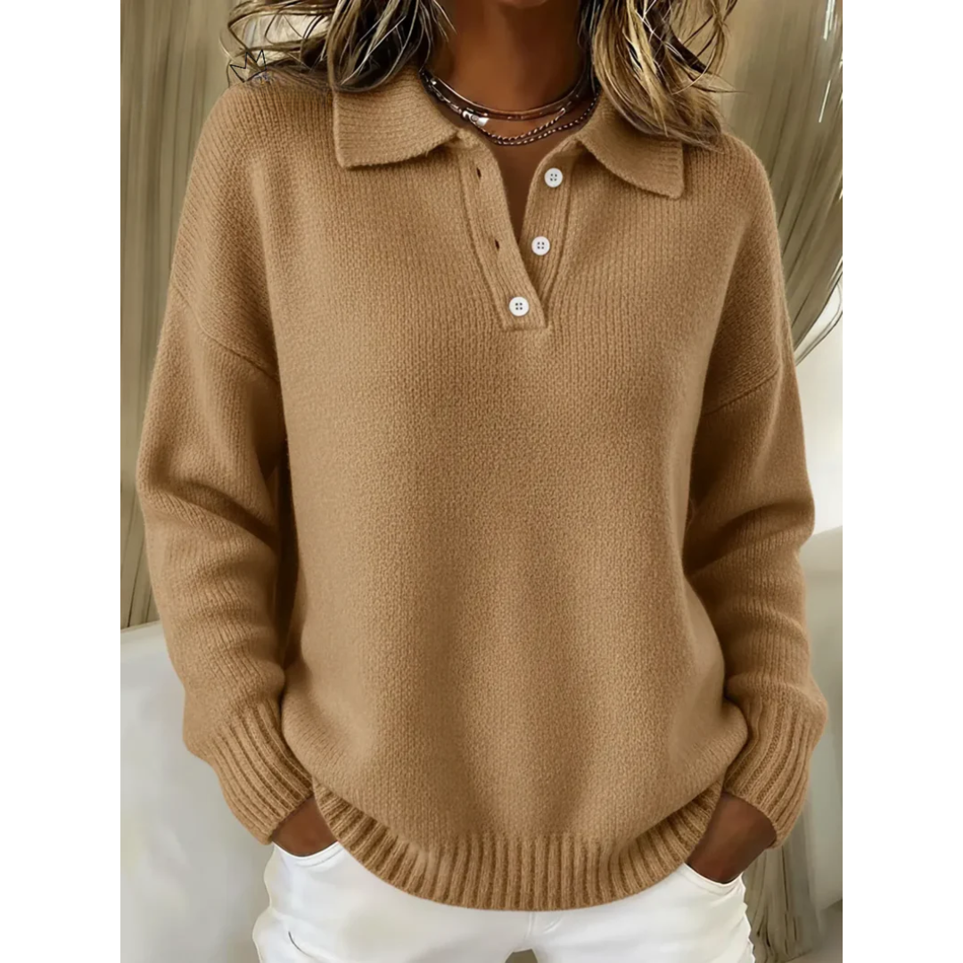 Avianna™ Button-Up Collared Knit Sweater