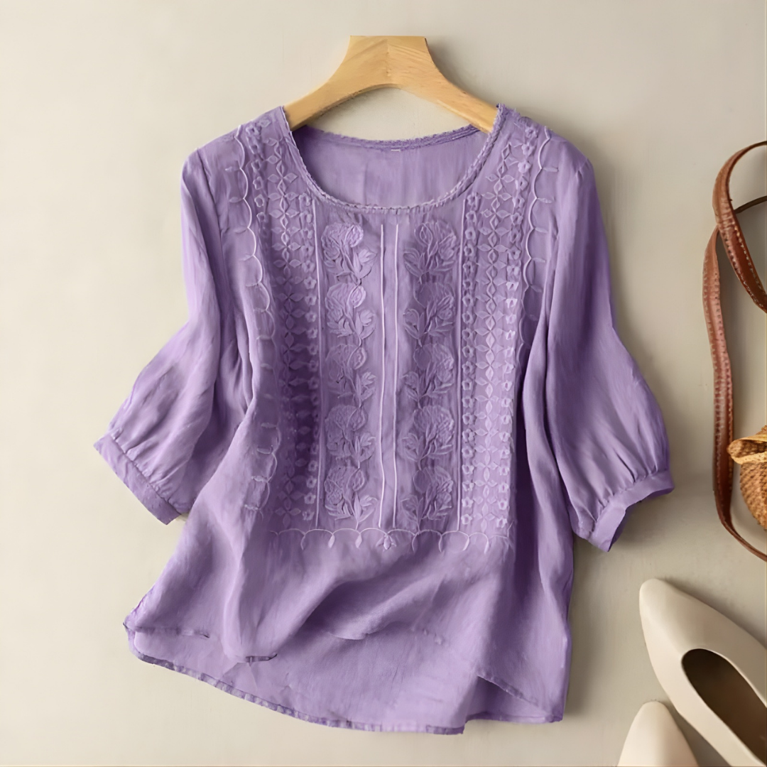 Violet™ Bohemian Embroidered Top