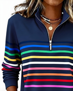 Raina™ Striped Zip-Up Hoodie