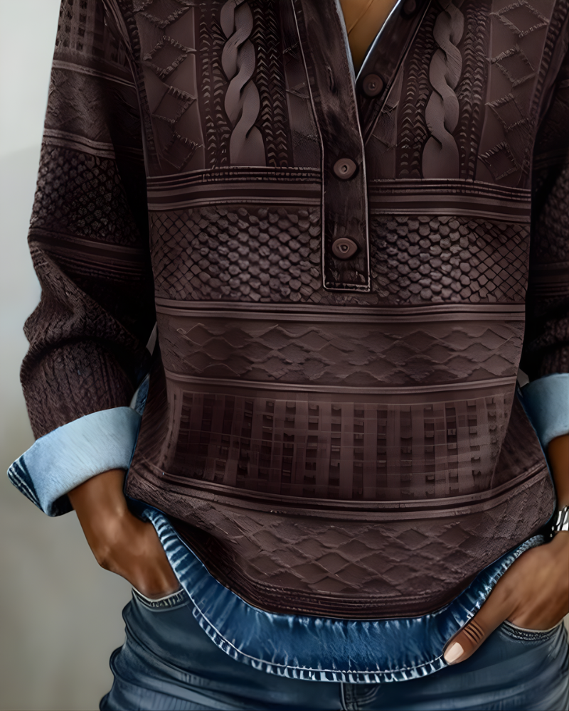 Rowan™ Collared Sweatshirt with Half-Button Closure