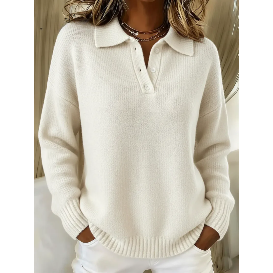 Avianna™ Button-Up Collared Knit Sweater
