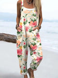 Petal & Poise Floral Print Wide-Leg Jumpsuit