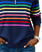 Raina™ Striped Zip-Up Hoodie
