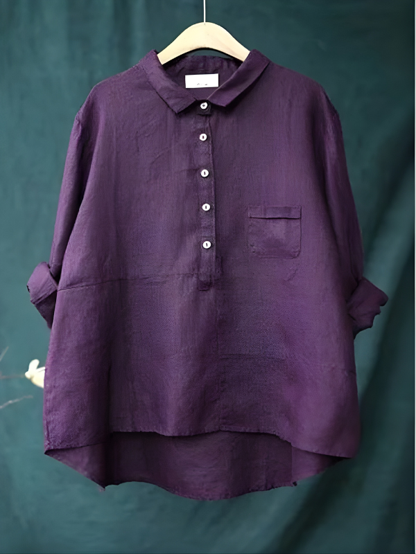 Stella™ Women's Long Sleeve Linen Blouse