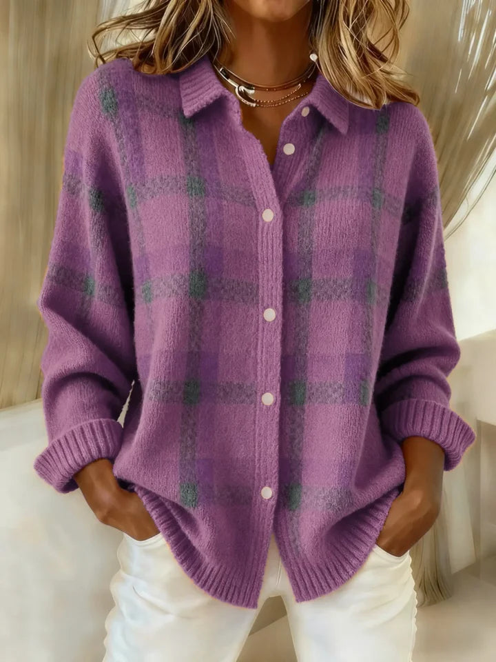 Salome™ Ultra-Soft Plaid Button-Up Shirt