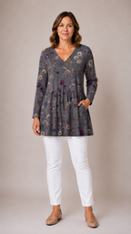 Addison | V-Neck Long Blouse