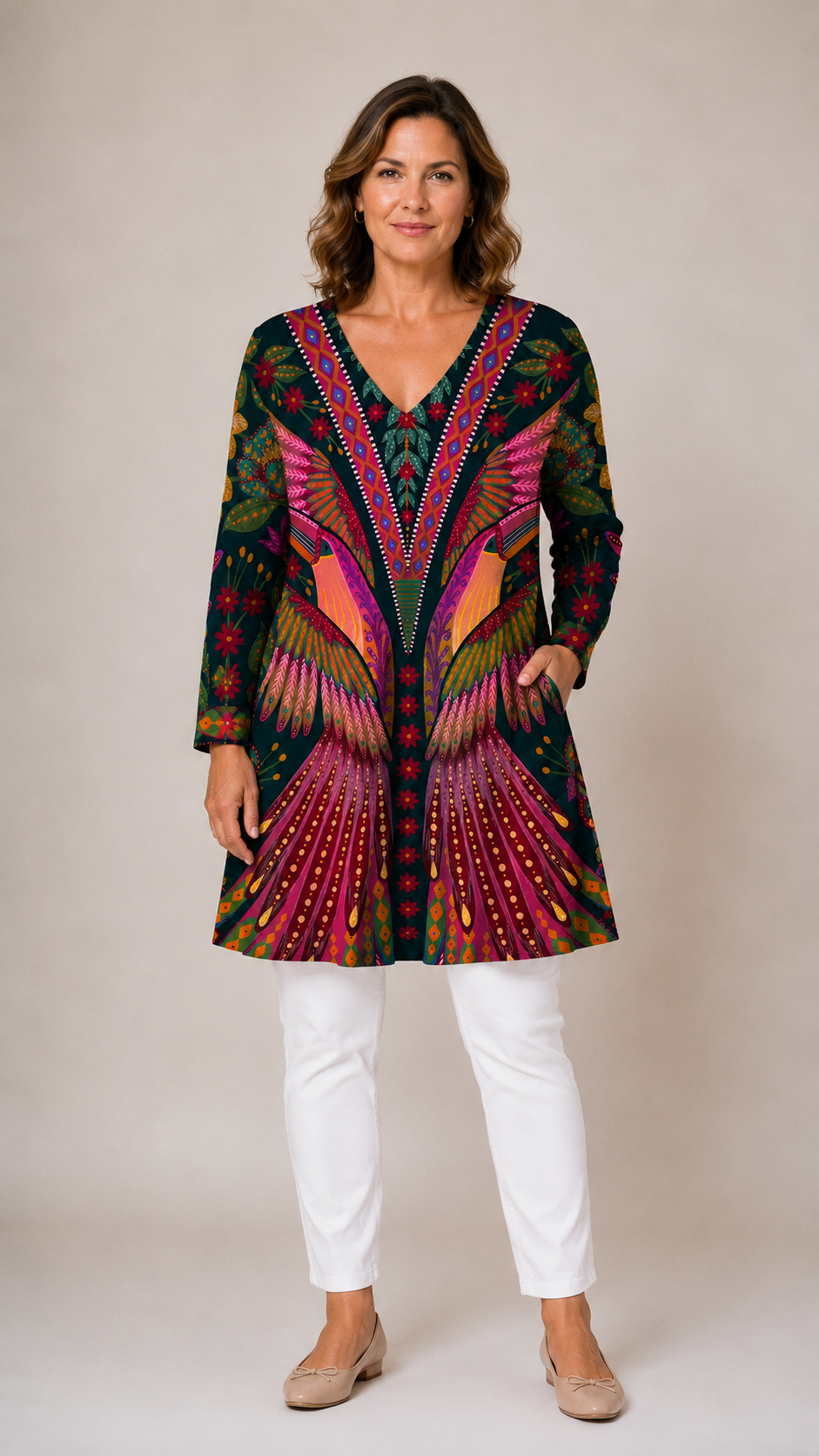 Jayla | V-Neck Long Blouse