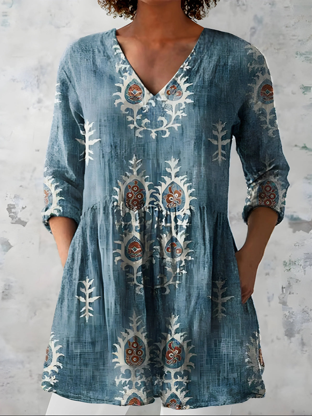 Willow | V-Neck Long Blouse