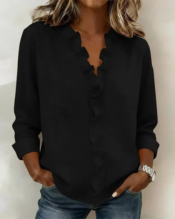 Lottie™ V-Neck Ruffle Blouse