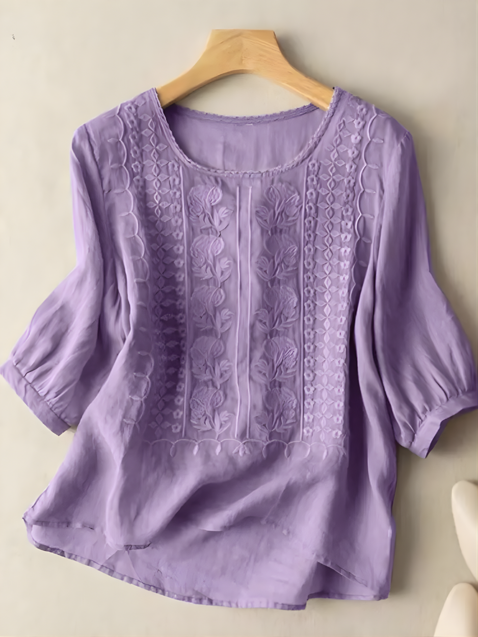 Violet™ Bohemian Embroidered Top