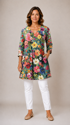 Angel | V-Neck Long Blouse