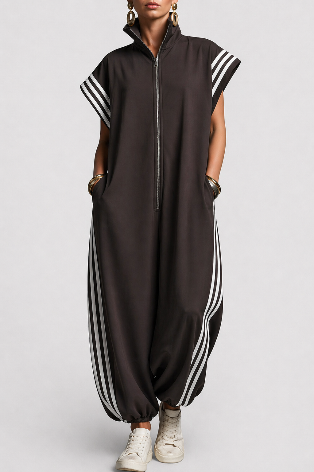 Cheyenne™ Women's Zip Neck Jumpsuit with Stylish Design