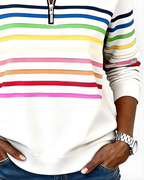 Raina™ Striped Zip-Up Hoodie