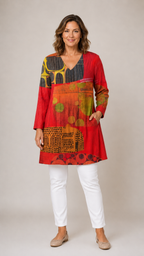 Maria | V-Neck Long Blouse