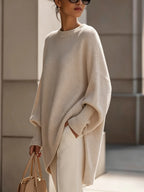 Marise Draped Sweater with Elegant Flowing Design