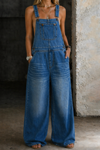 Gabrielle | Chic Elastic Waist Denim Jumpsuit